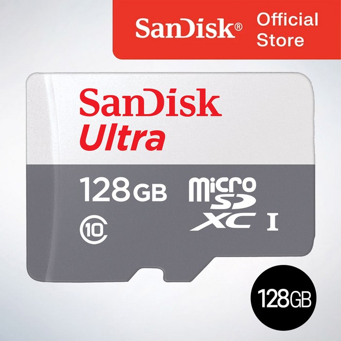 샌디스크코리아 공식인증정품  마이크로 SD카드 SDXC ULTRA 울트라 QUNR 128GB