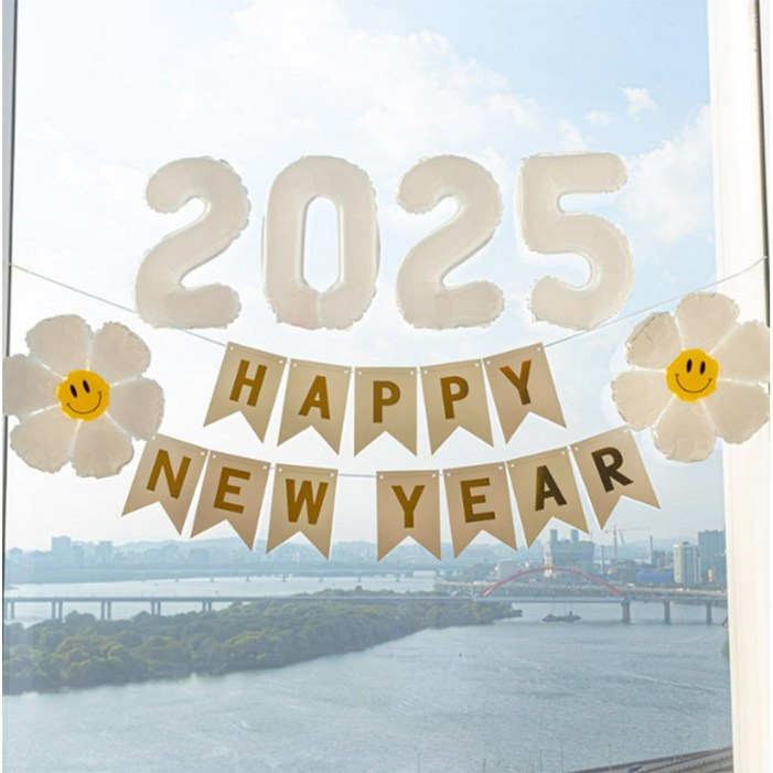 새해 신년 파티 풍선 세트 연말 송년 테마 꾸미기