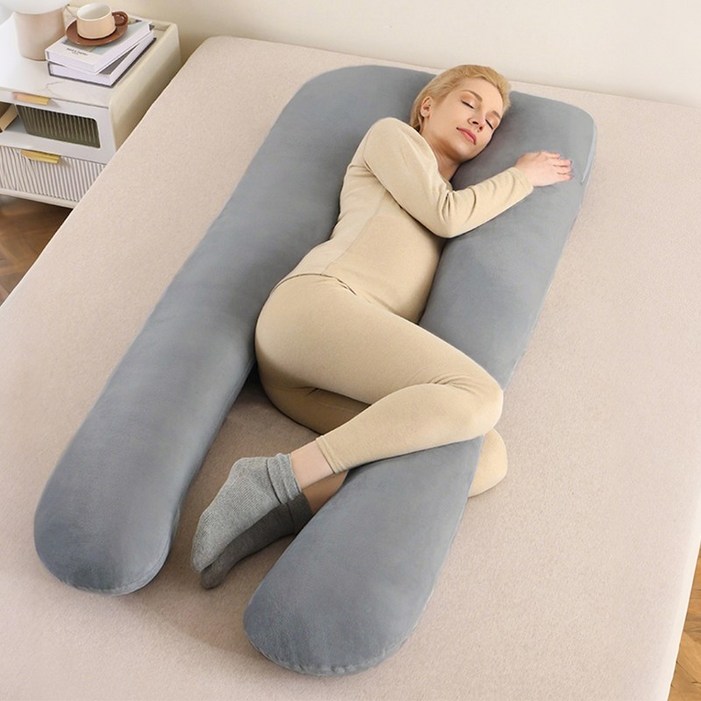 Cozy Aura 고급 U자형 바디필로우 롱쿠션 임산부베개 빅사이즈