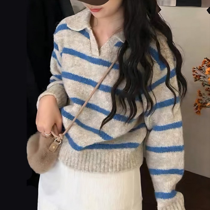 마이쏭 여성 겨울니트 빅사이즈 오버핏 칼리오페단가라카라니트