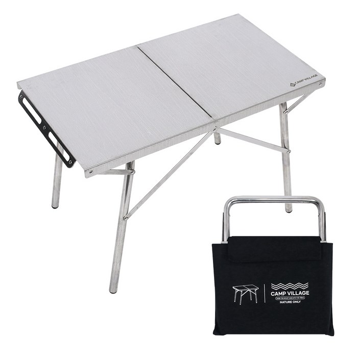 캠핑 낚시 다용도 접이식 스테인리스 사이드 테이블  전용 보관가방, 단일색상