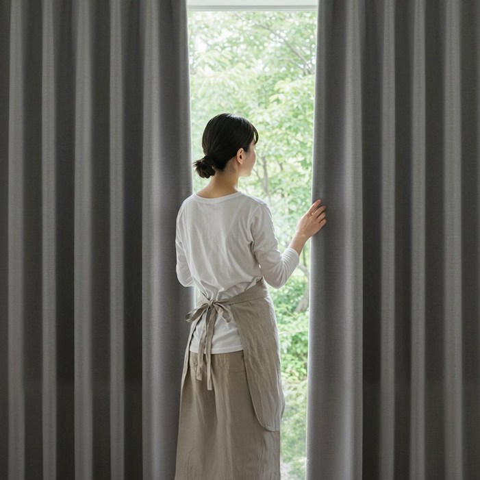 루비코코 가벼운 거실 커텐 아일렛형 안방 100 암막 커튼 2장