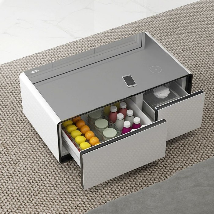 르첼 거실 테이블 냉장고 술냉장고 음료수 이중 온도 냉동 보관 사무실 가정용, 90L 화이트 듀얼 온도 248, 기본 색상