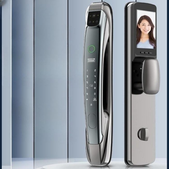 얼굴인식 지문 디지털도어락 휴대폰연동 스마트 완전자동 보안 경보