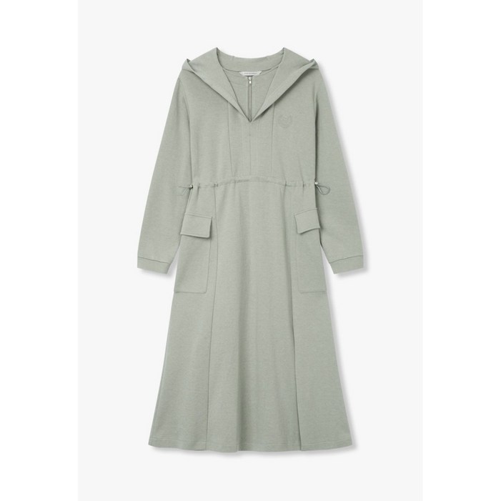 보브 후디드 엠브로이더리 슬릿 롱 원피스 7154337201 뉴코아일산