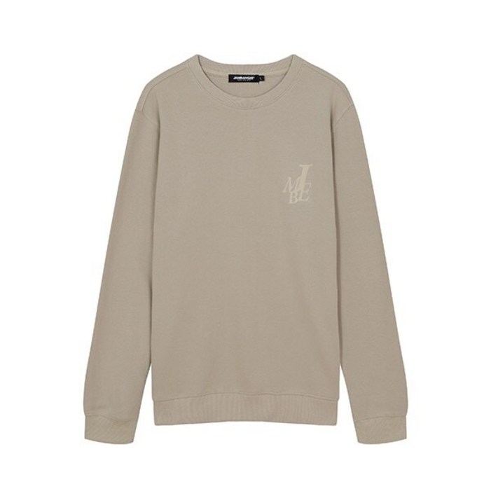 공용) 로고변형 후로피 맨투맨티셔츠(스탠다드)_AM3WTS647-BE