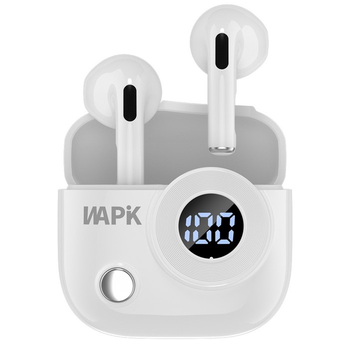 와피크 노이즈 캔슬링 오픈형 무선 블루투스 이어폰 R6 BT5.4, 화이트