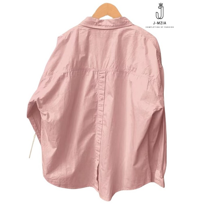 제이엠지아 NEW 여성 카라넥 베이직 남방 루즈핏 무지 셔츠