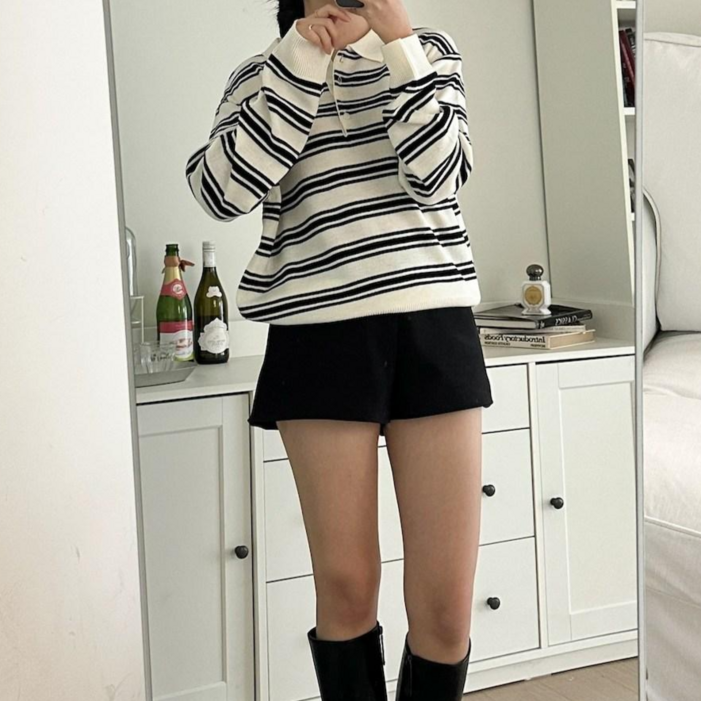 [자체제작] 투디 마법의 여리핏 A라인 겨울 모직 반바지 옆지퍼 겨울 반바지 국내제작