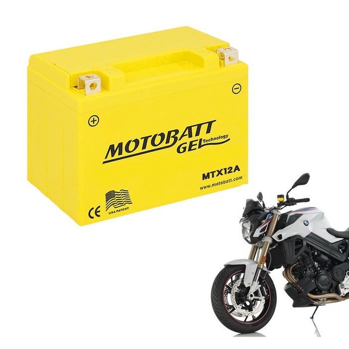 모토뱃젤 오토바이배터리 MTX12 12V 12AH YTX12BS YTX14BS 밧데리, 1개, BMW F800R
