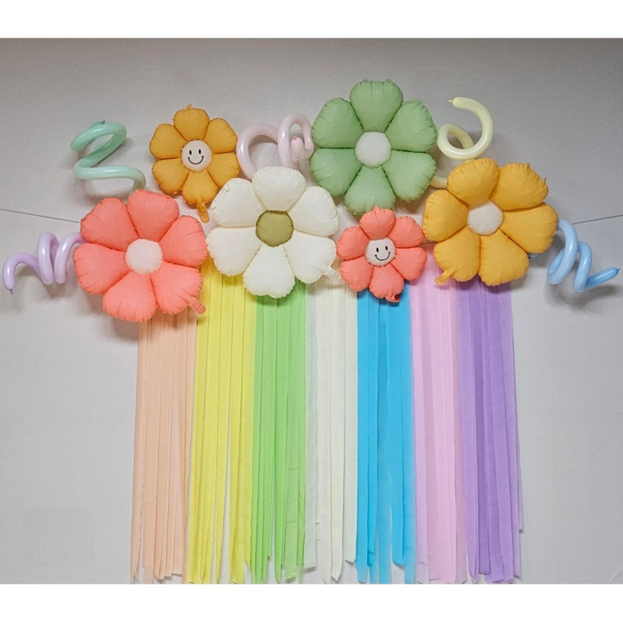 풍선하다 꽃풍선 파티스트리머 생일파티 가랜드 어린이날 포토존 장식 세트