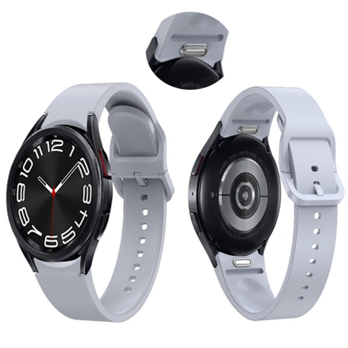갤럭시 워치5 40 44 프로 45mm 날개형 원터치 베이직 실리콘 스트랩 밴드 시계줄 줄 SM-R920/R910/R900 호환