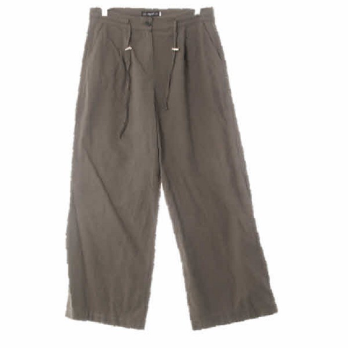 6755 육육걸즈 올리브그린 드로잉핀턱팬츠 L