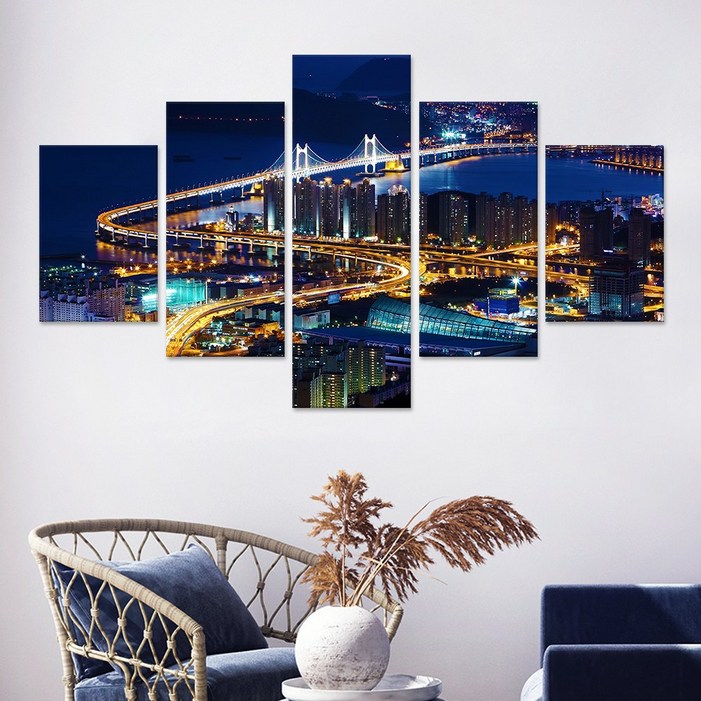 아란아트 풍경화 분할액자 캔버스 그림 45종 거실 카페 주방 인테리어, 2. 중형