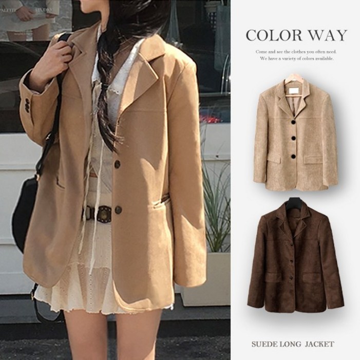 당일출고MD소장모카무스 스웨이드 카라 긴팔자켓정장출근 루즈오버핏 빅사이즈 봄옷 결혼식하객룩 빈티지 셔츠원피스 크롭레더가죽 블루종잠바 통통녀키작녀 수학 일본여행룩 블레이저