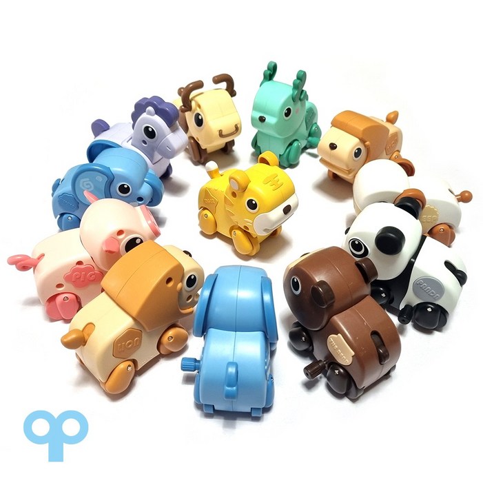 세계유통 큐티 사파리 태엽놀이 12종 세트