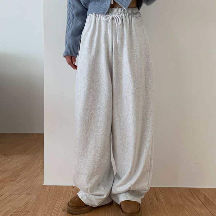앤샵 국내생산남녀공용 리가 와이드 벌룬 데일리 트레이닝 밴딩 팬츠 3color
