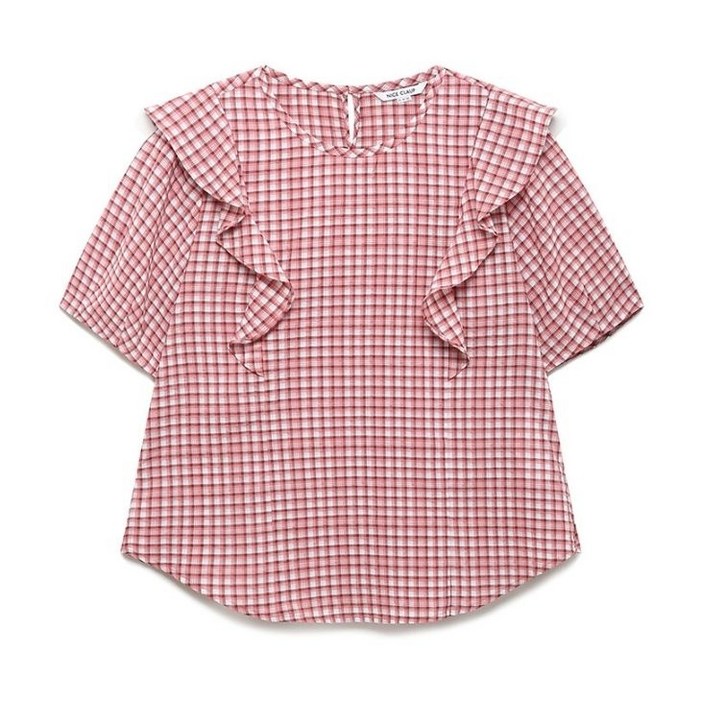 나이스클랍 NICE CLAUP 체크 블라우스 N252MWB547 455708