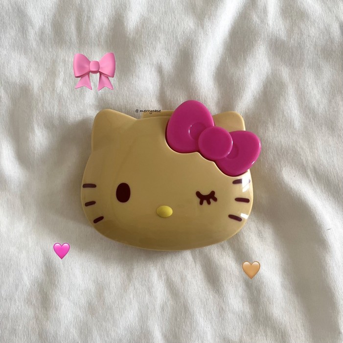 메리  산리오 정품 태닝키티 탄키티 다용도 케이스 렌즈케이스 미니케이스 파우치 미니통 작은통 틴케이스