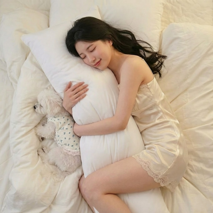 코트니 다키마쿠라 애니 베개 바디필로우 160x50, 화이트