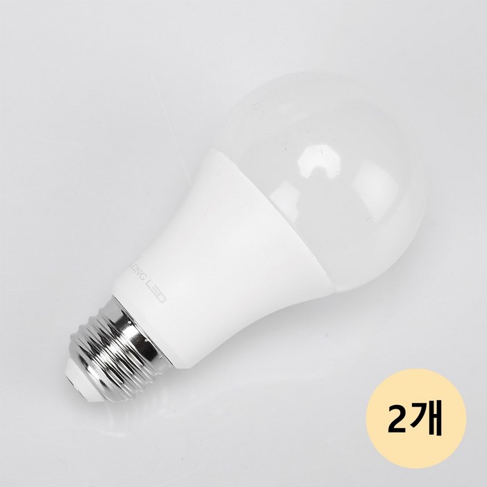 LONG 전구 LED 12W 주백색아이보리색빛,4000K e26, 2개