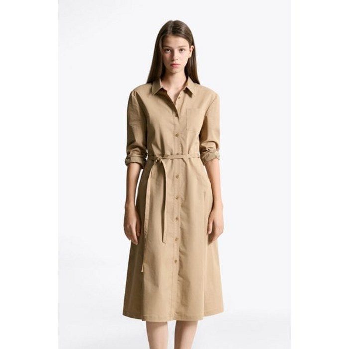 정품 타미힐피거 T22F6WOP301WL1 미디 셔츠 원피스