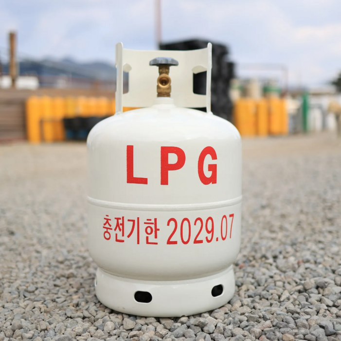 2029.07 KC인증 LPG 10kg가스통 카라반 캠핑용 휴대용 10키로 LPG 까스통