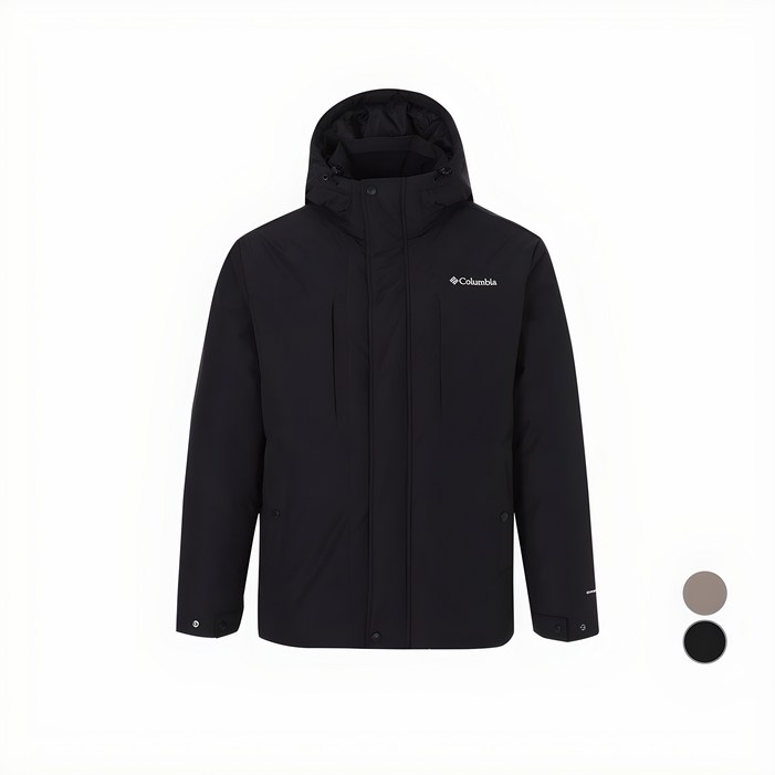 컬럼비아 남녀공용 유니 후드 하프 패딩 점퍼 C64YUD306