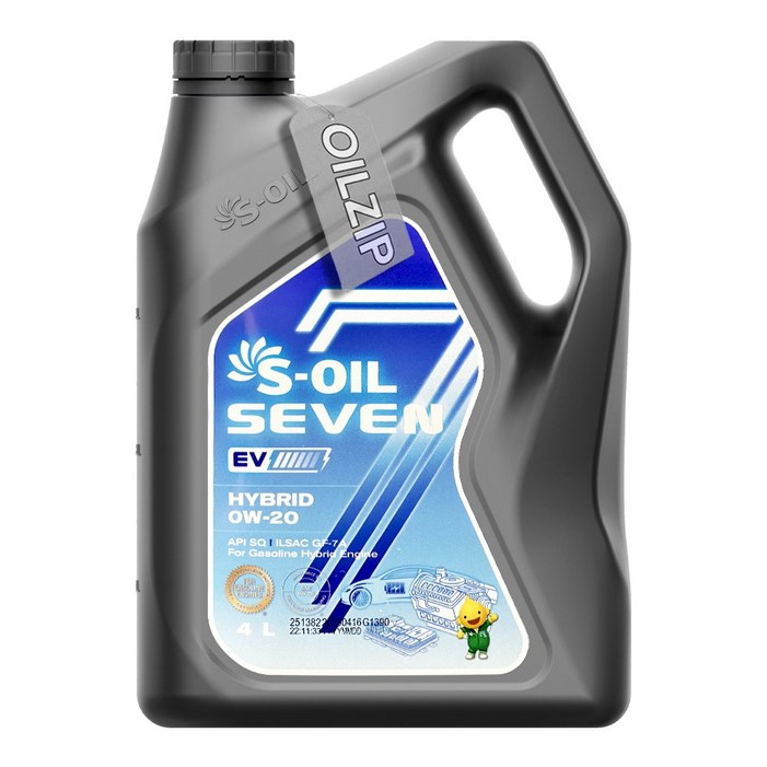 SOIL 에스오일 세븐 EV 하이브리드 0W20 4리터