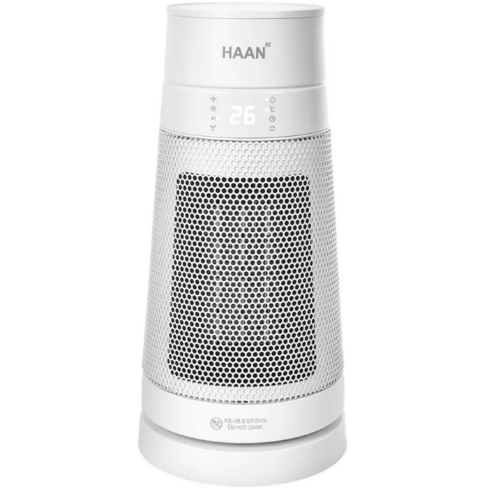 한경희 미니 PTC 온풍기 AI온도조절 절전형 전기 히터 리모컨형