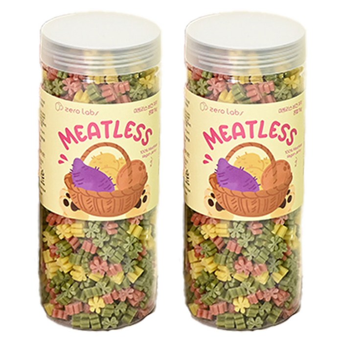 제로랩스 미트리스 저칼로리 강아지 비건 져키 체중관리 건강간식, 혼합맛, 1kg, 2개