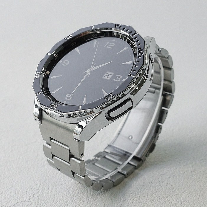 스트랩맨 갤럭시워치6 클래식 풀세트 메탈 베젤링 스트랩 케이스 강화유리 모두포함 43mm 47mm 삼성 정품 호환 시계줄