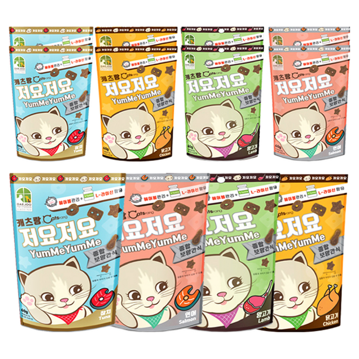 캐츠랑 저요저요 고양이 보양간식 4종 콤보 60g