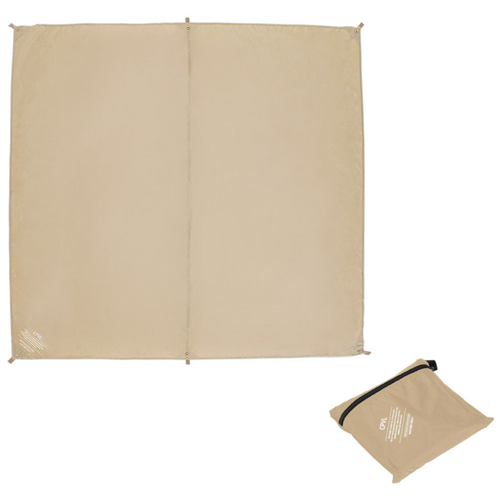 캠프빌리지 다용도 캠핑 내수압 4000 방수매트 그라운드시트  전용 수납가방, 베이지