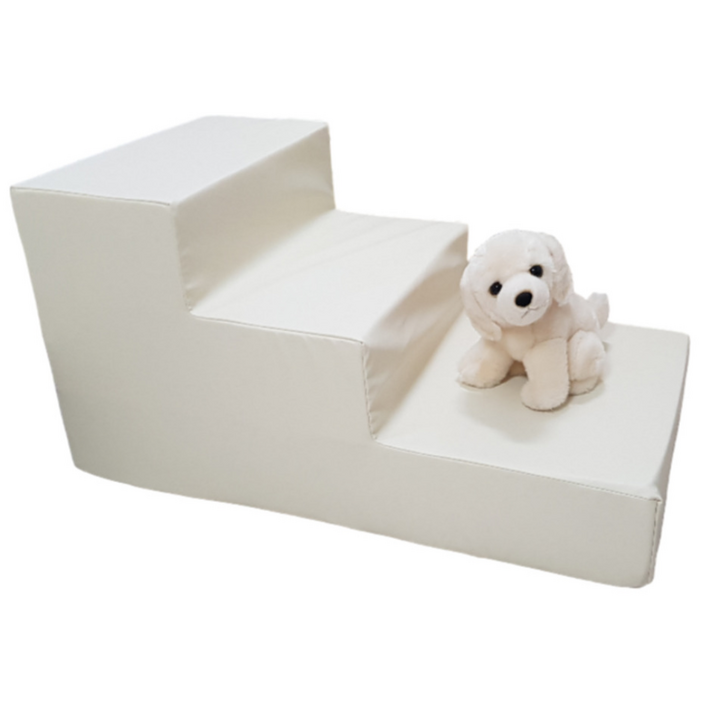 8DECO 강아지계단 애견계단 펫스텝 모음 1단2단3단4단 커버솜포함 ce4, 아이보리 방수, 1개