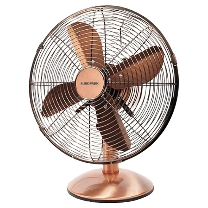 유로파크 엔틱 황동 메탈 탁상 선풍기