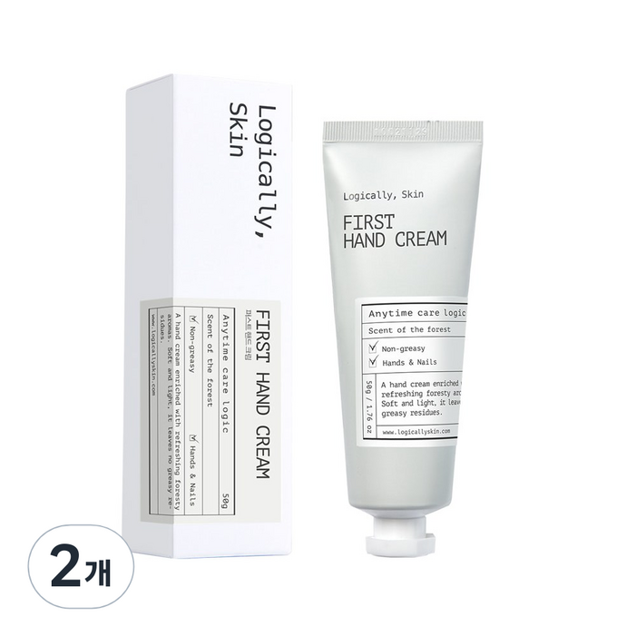 로지컬리스킨 퍼스트 고보습 핸드크림 선물 큐티클 케어, 2개, 50g 로지컬리스킨 퍼스트 고보습 핸드크림 선물 큐티클 케어, 2개, 50g