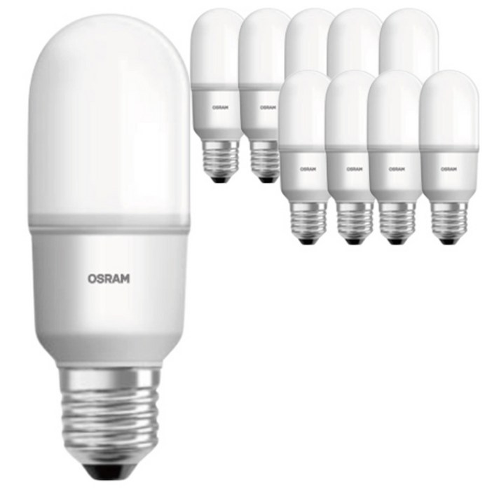 오스람 LED 스틱전구 10W, 10개, 전구색