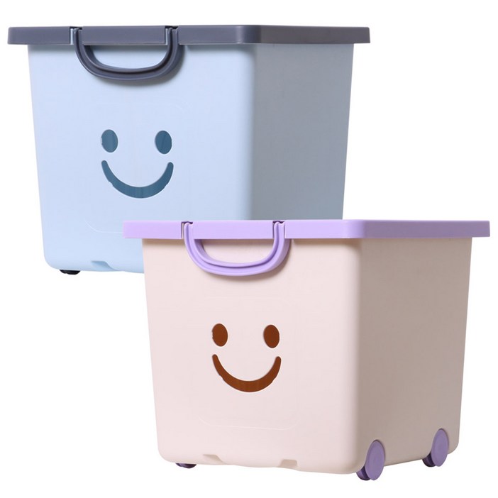 보노하우스 국내 제조 모던 초대형 해피박스, 블루  아이보리, 2개