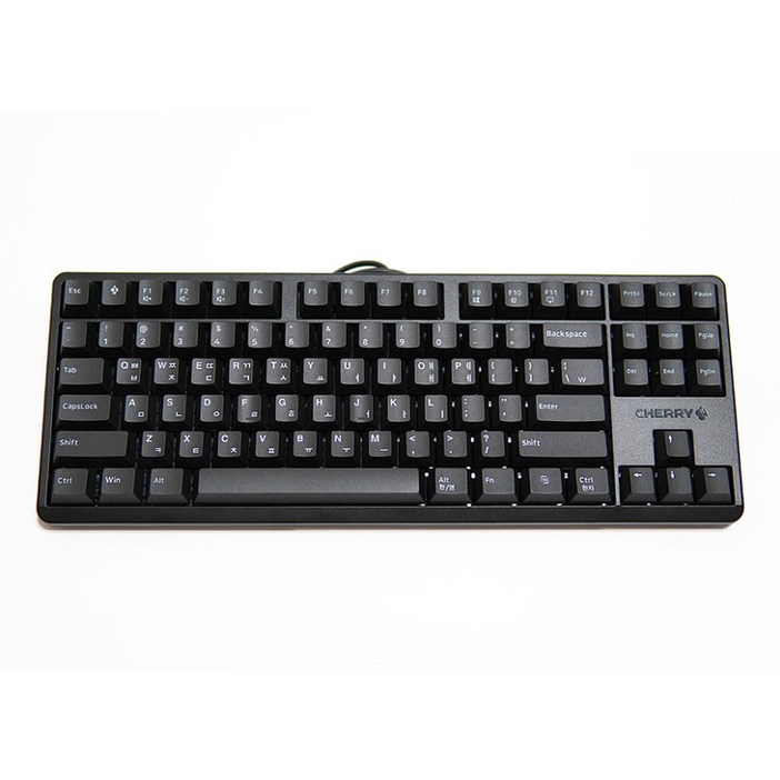 CHERRY 기계식 유선 텐키리스 키보드, 블랙, G803000S TKL 청축, 청축