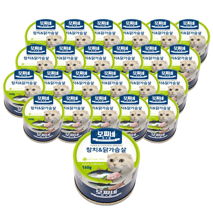모찌네 고양이캔 츄릅 주식캔, 참치닭가슴살, 160g, 24개 모찌네 고양이캔 츄릅 주식캔, 참치닭가슴살, 160g, 24개