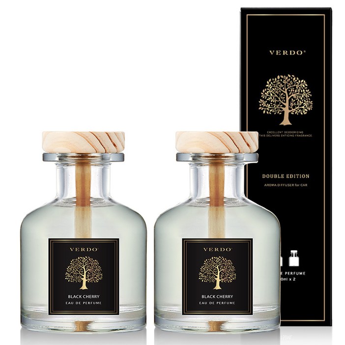 베르도 아로마 차량용 디퓨저 150ml, 블랙체리, 2개 베르도 아로마 차량용 디퓨저 150ml, 블랙체리, 2개