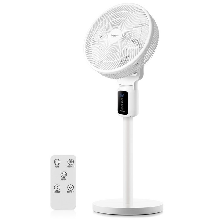 대웅 모닝컴 디지털 리모컨 써큘레이터형 선풍기 BDCF-045W, BDCF-045W