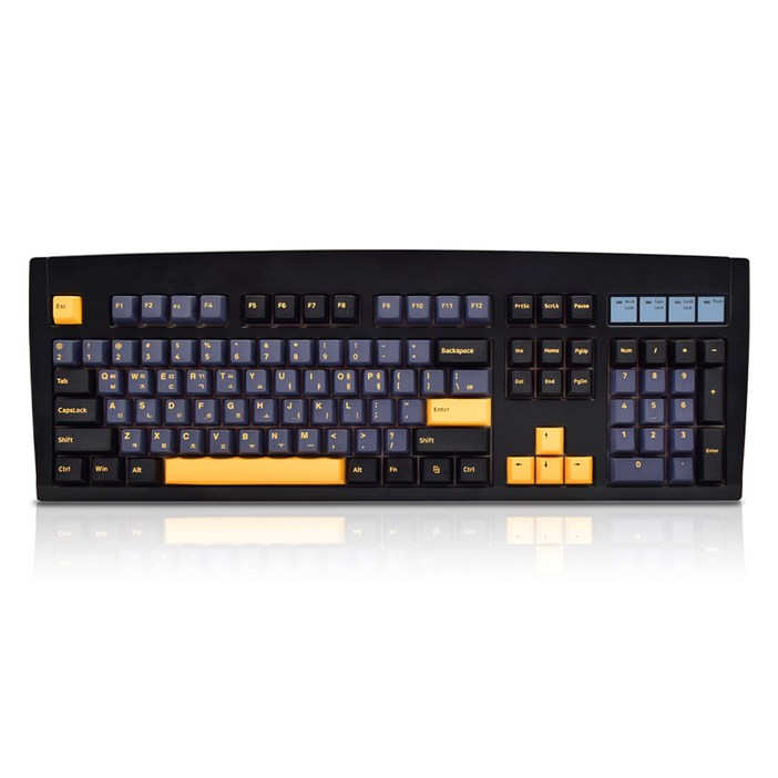 큐센 DT35 104 PBT 풀윤활 가스켓 유무선 기계식 키보드, 블랙오테뮤, 큐센 DT35 104, 블랙 / 오테뮤 저소음 라임축 V3