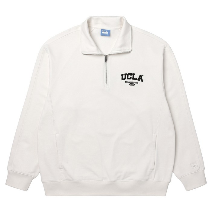 UCLA 절개 디테일 긴팔 반집업 티셔츠 UA3LT91