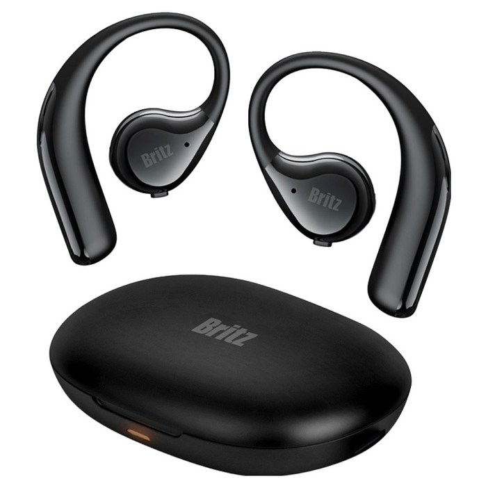 브리츠 오픈형 골전도 블루투스 이어폰, BZ-M2BONE, 블랙