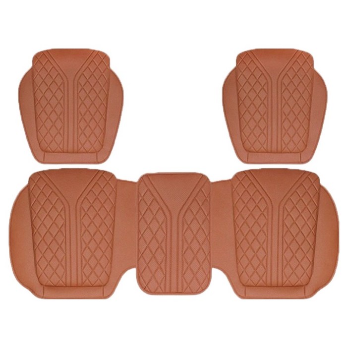 크로니클 바이버 프리미엄 얼룩방지 차량 운전석  조수석  뒷자리 시트커버 쿠션 세트 전차종 호환, 카멜, 1세트