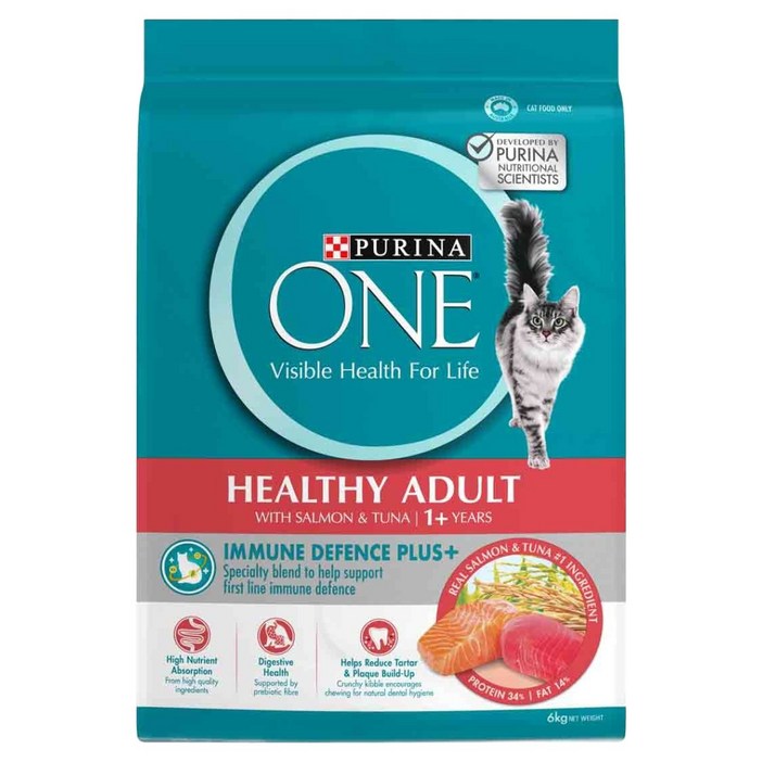 퓨리나원 고양이 어덜트 순살 연어 건식사료, 눈물개선/눈건강, 6kg, 1개