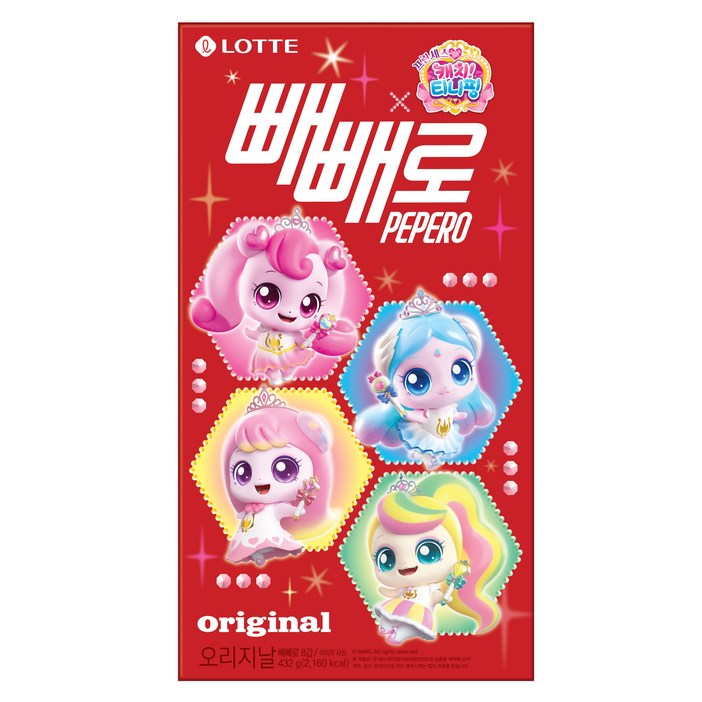 빼빼로 티니핑 오리지날 8p, 432g, 1개