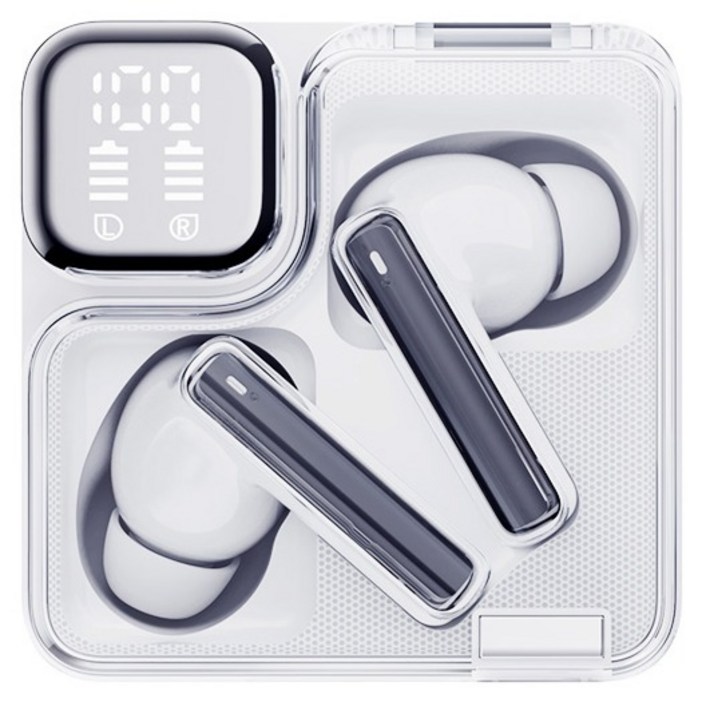 QCY T31 멜로버즈 네오 LED디스플레이 블루투스 이어폰, 화이트, 7시간, 방수가능, QCYT31 MeloBuds Neo, 화이트